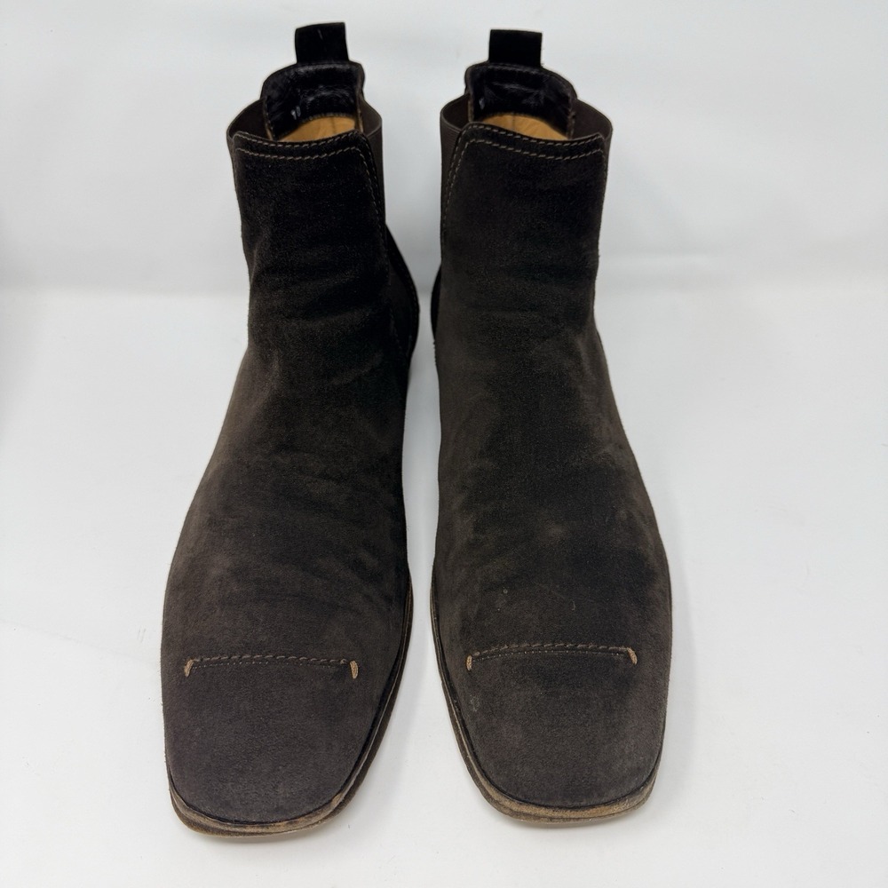 Vintage Costume National Homme Chelsea Boots Men's Size 10 Suede Chocolate Brown - Picture 4 of 12